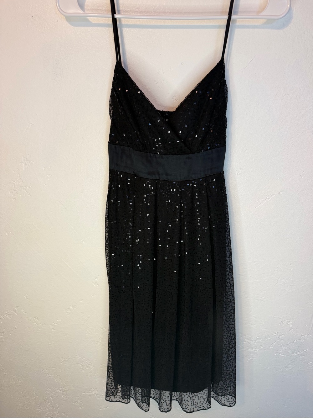 Y2K babydoll Sequin Spaghetti-Strap Midi Dress sz 9/10